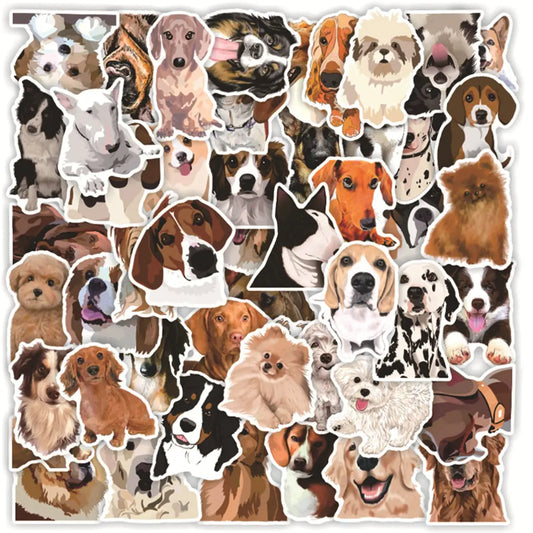50pc Cute Dog  Sticker Set