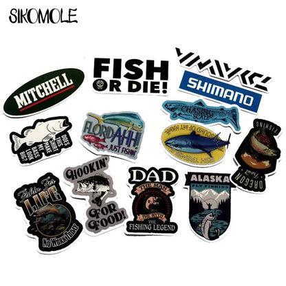 50PCS Travel Outdoor Fisherman Sticker